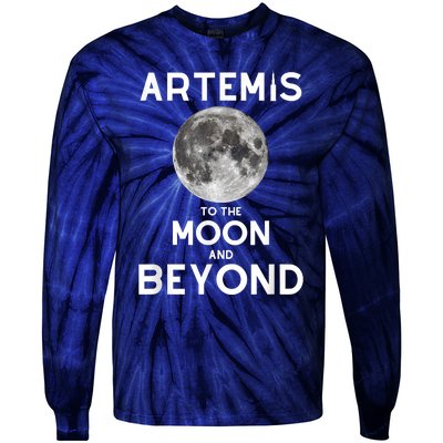 Artemis 1 SLS Rocket Launch Mission To The Moon And Beyond Tie-Dye Long Sleeve Shirt