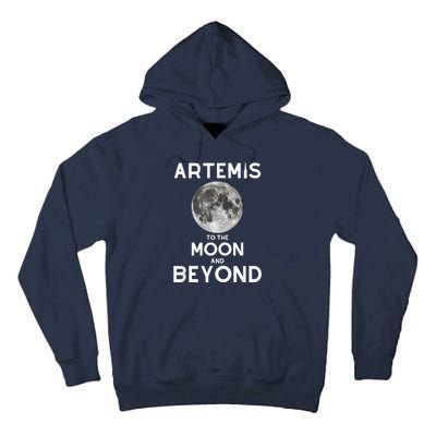 Artemis 1 SLS Rocket Launch Mission To The Moon And Beyond Tall Hoodie