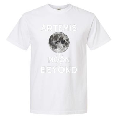 Artemis 1 SLS Rocket Launch Mission To The Moon And Beyond Garment-Dyed Heavyweight T-Shirt