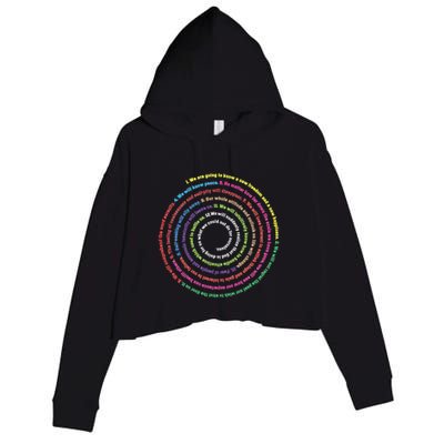 Aa 12 Step Recovery Definition Of Insanity Crop Fleece Hoodie