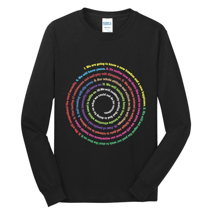 Aa 12 Step Recovery Definition Of Insanity Tall Long Sleeve T-Shirt