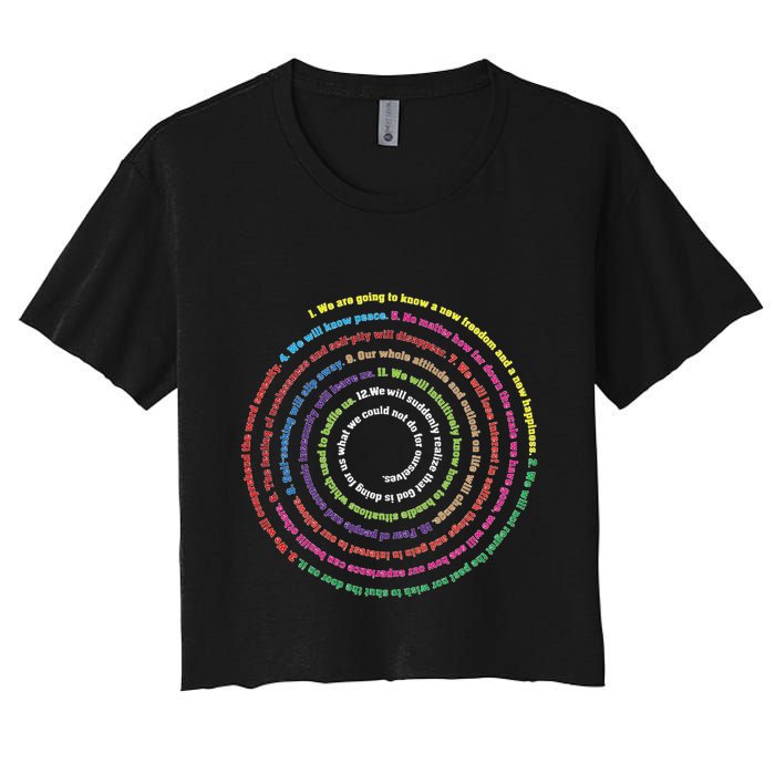 Aa 12 Step Recovery Definition Of Insanity Crop Top