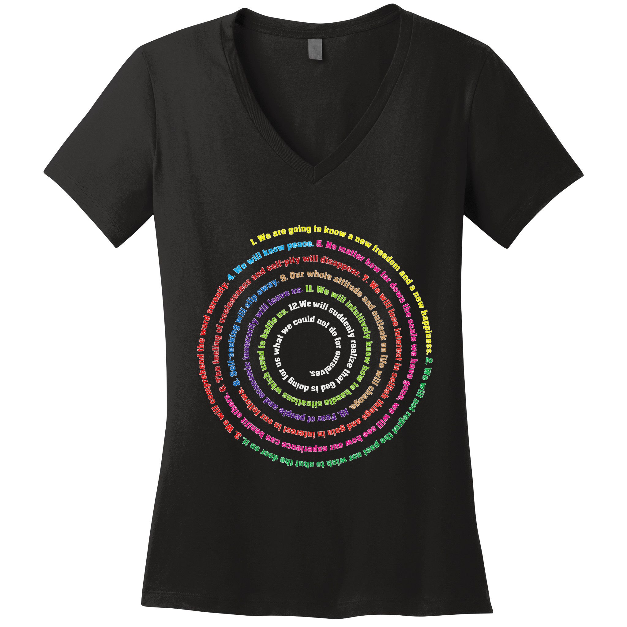 Aa 12 Step Recovery Definition Of Insanity Women's V-Neck T-Shirt