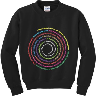 Aa 12 Step Recovery Definition Of Insanity Kids Sweatshirt