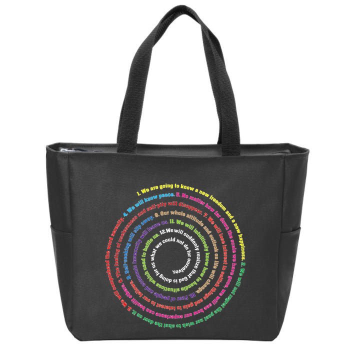 Aa 12 Step Recovery Definition Of Insanity Zip Tote Bag