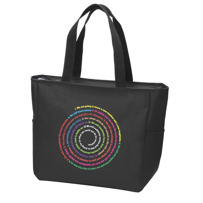 Aa 12 Step Recovery Definition Of Insanity Zip Tote Bag