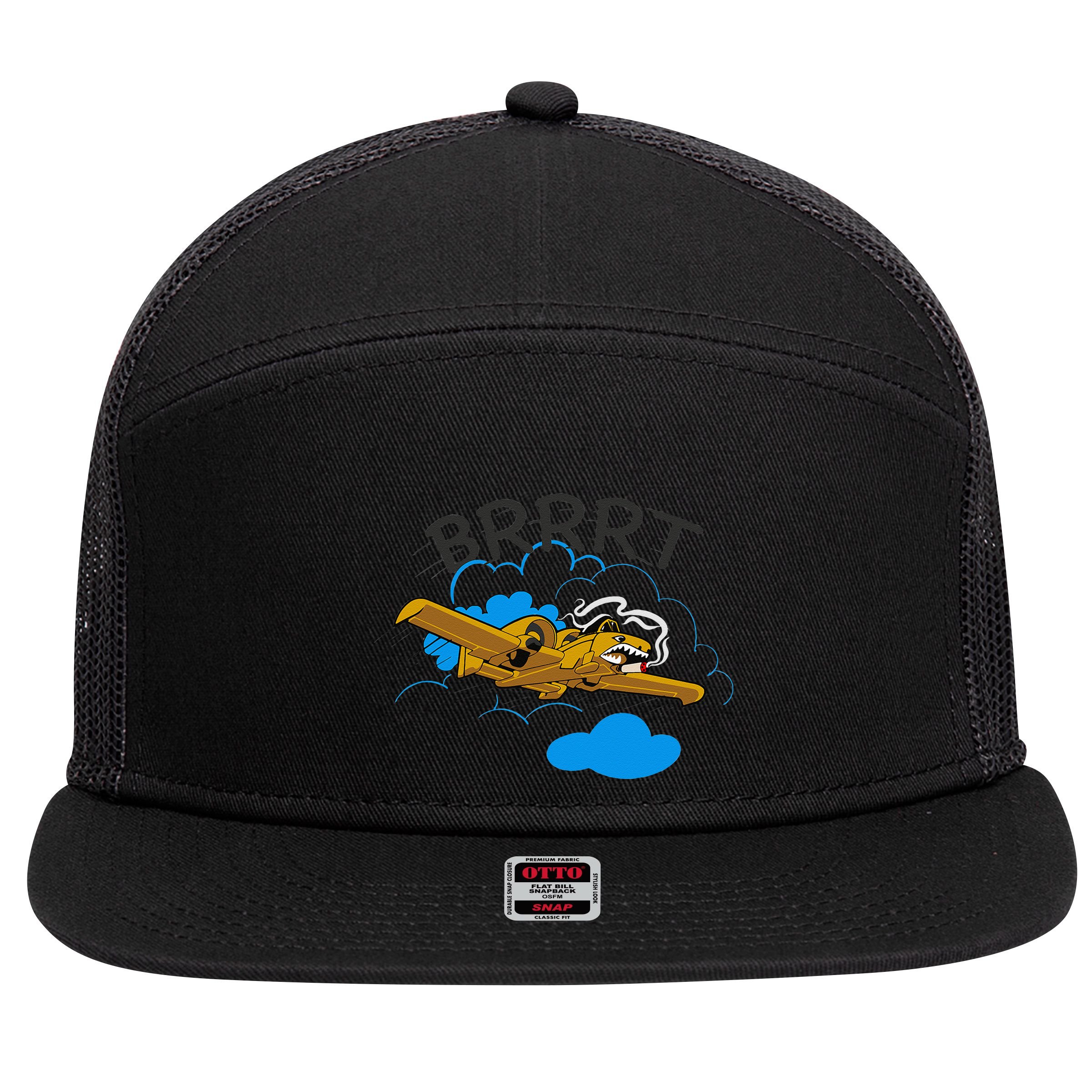 A 10 Thunderbolt Warthog Airplane 7 Panel Mesh Trucker Snapback Hat