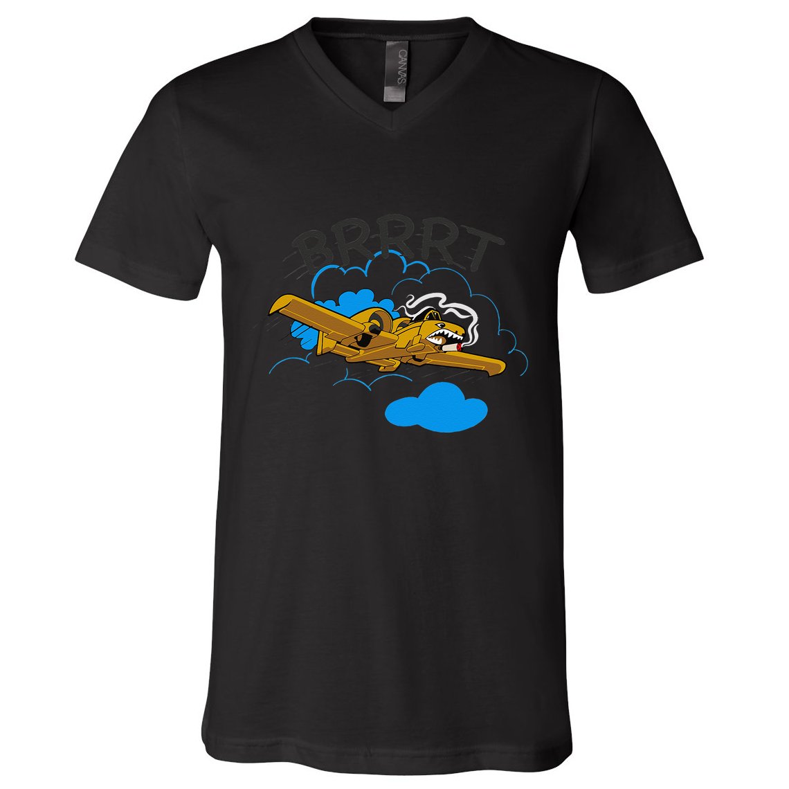 A 10 Thunderbolt Warthog Airplane V-Neck T-Shirt