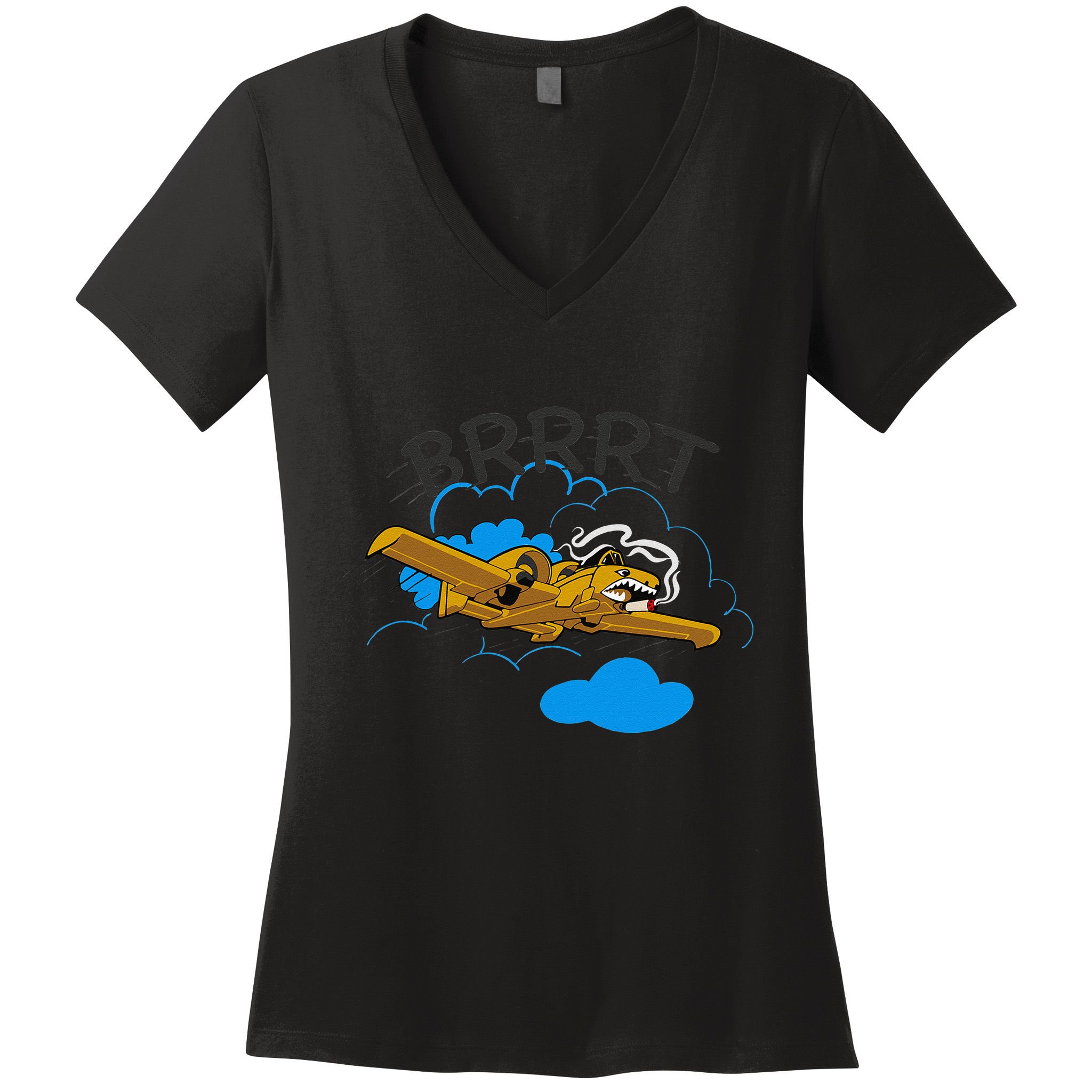 A 10 Thunderbolt Warthog Airplane Women's V-Neck T-Shirt
