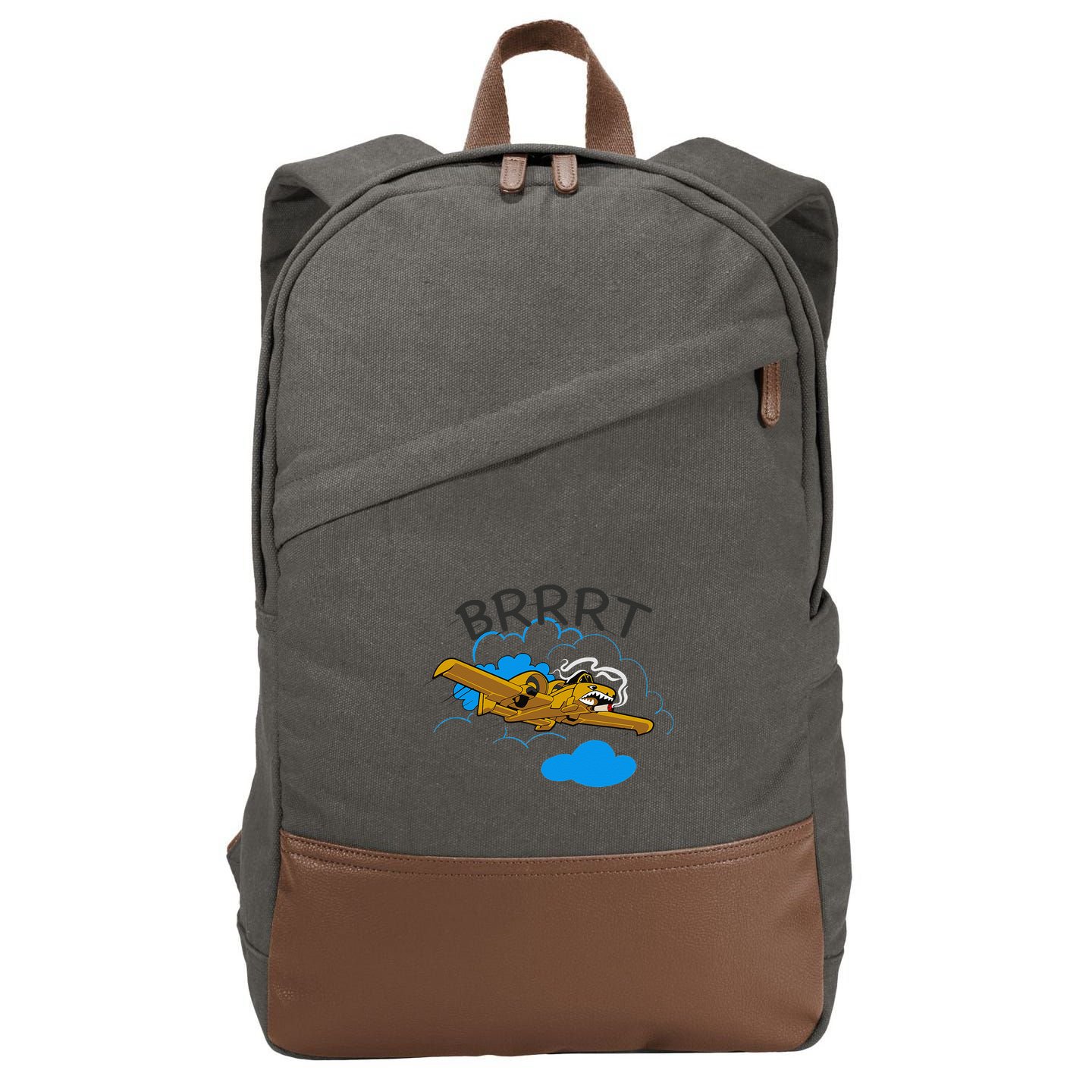 A 10 Thunderbolt Warthog Airplane Cotton Canvas Backpack