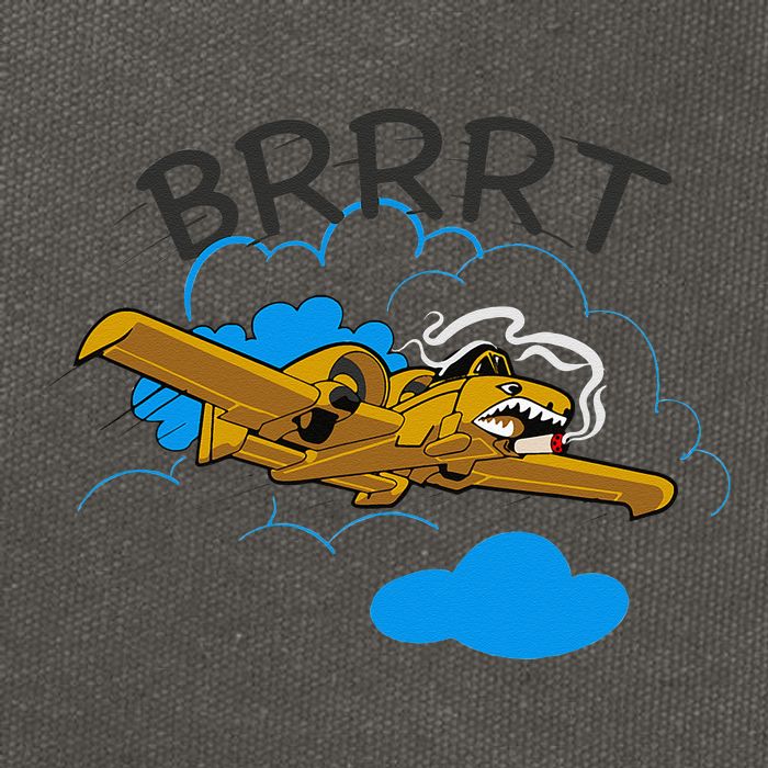A 10 Thunderbolt Warthog Airplane Cotton Canvas Backpack