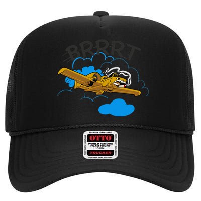 A 10 Thunderbolt Warthog Airplane High Crown Mesh Back Trucker Hat