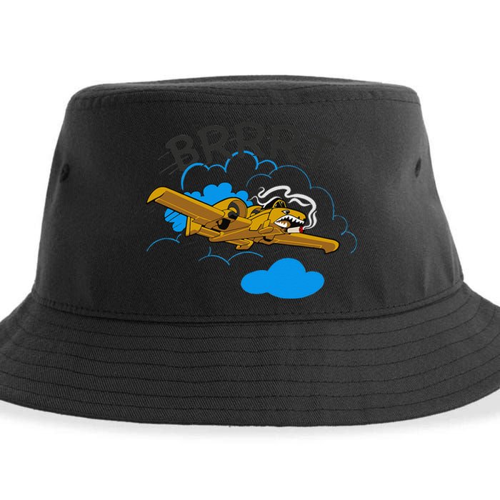 A 10 Thunderbolt Warthog Airplane Sustainable Bucket Hat