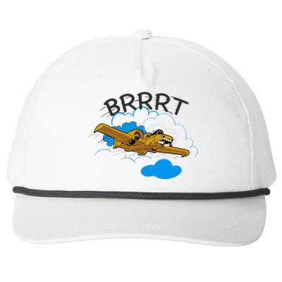 A 10 Thunderbolt Warthog Airplane Snapback Five-Panel Rope Hat