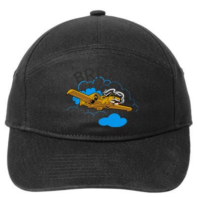 A 10 Thunderbolt Warthog Airplane 7-Panel Snapback Hat