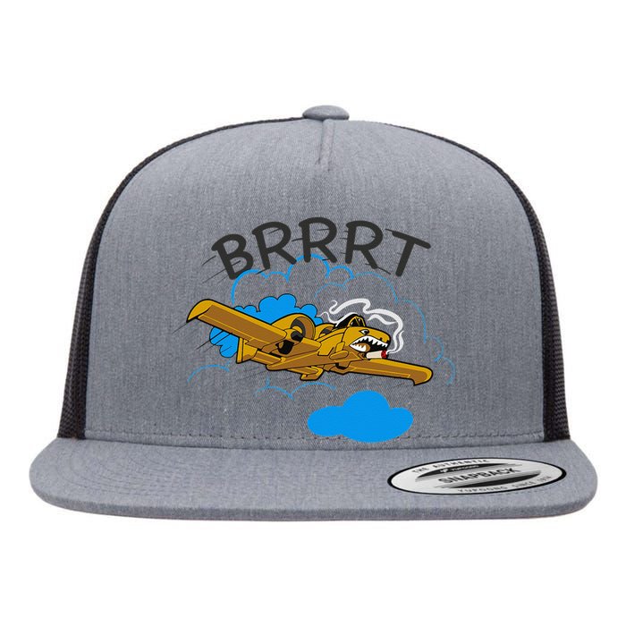 A 10 Thunderbolt Warthog Airplane Flat Bill Trucker Hat