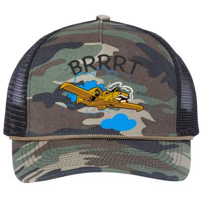 A 10 Thunderbolt Warthog Airplane Retro Rope Trucker Hat Cap