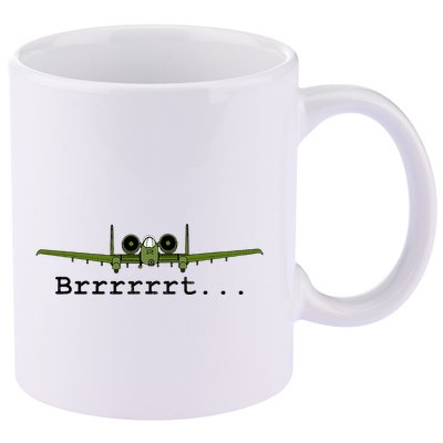 A 10 Thunderbolt Ii Warthog Funny Graphic 11oz C Handle Ceramic Mug