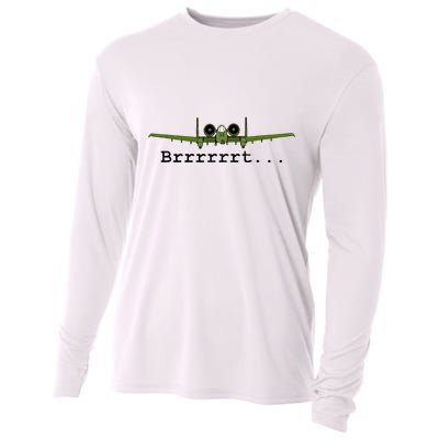 A 10 Thunderbolt Ii Warthog Funny Graphic Cooling Performance Long Sleeve Crew