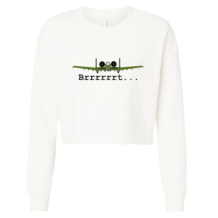 A 10 Thunderbolt Ii Warthog Funny Graphic Cropped Pullover Crew