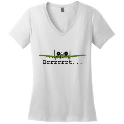A 10 Thunderbolt Ii Warthog Funny Graphic Women's V-Neck T-Shirt