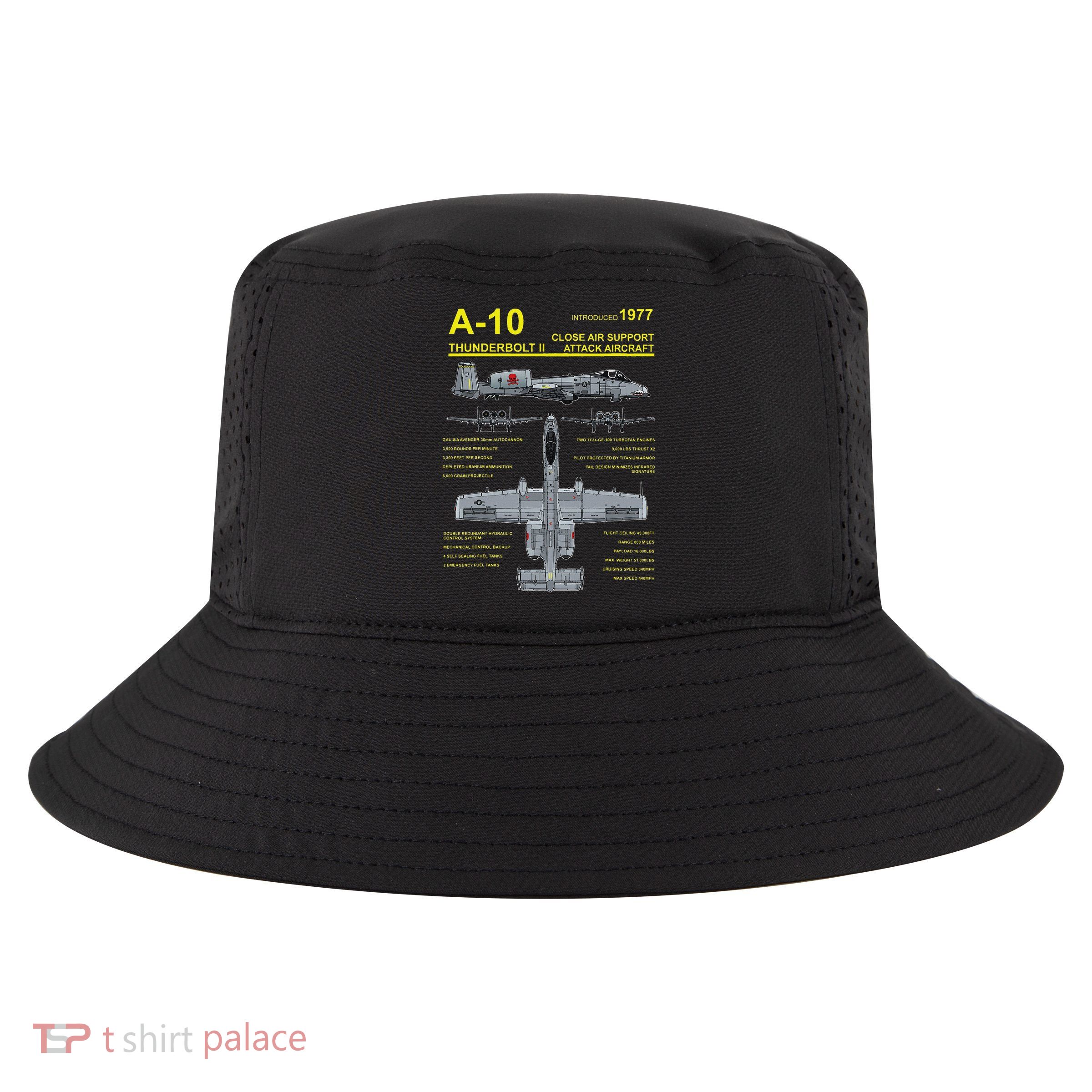 A 10 Thunderbolt Ii Warthog Military Jet Blueprint Cool Comfort Performance Bucket Hat