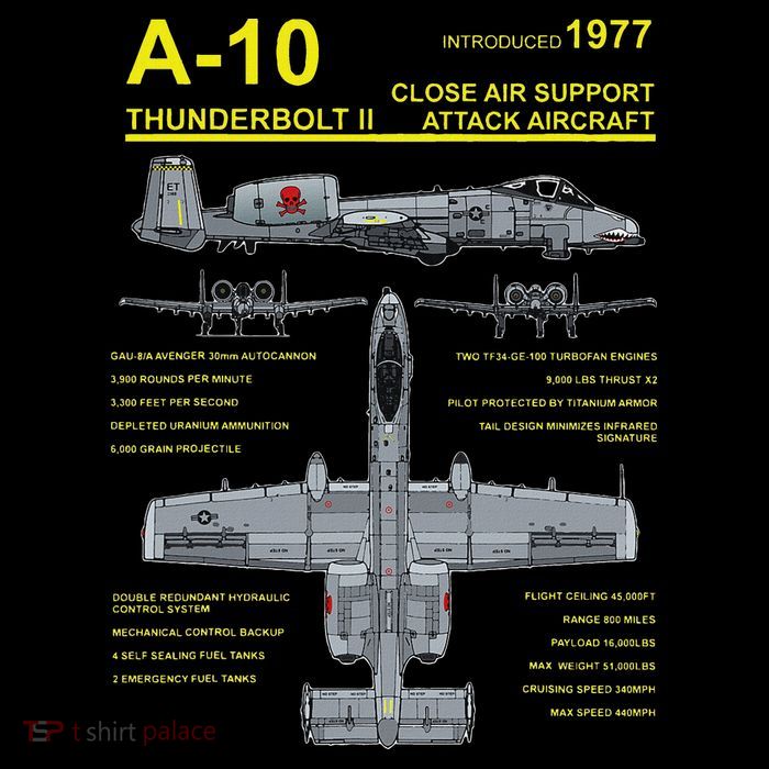 A 10 Thunderbolt Ii Warthog Military Jet Blueprint Sweatshirt