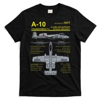 A 10 Thunderbolt Ii Warthog Military Jet Blueprint T-Shirt