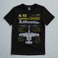 A 10 Thunderbolt Ii Warthog Military Jet Blueprint T-Shirt
