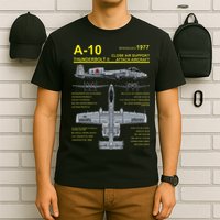 A 10 Thunderbolt Ii Warthog Military Jet Blueprint T-Shirt
