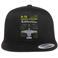 A 10 Thunderbolt Ii Warthog Military Jet Blueprint Flat Bill Trucker Hat