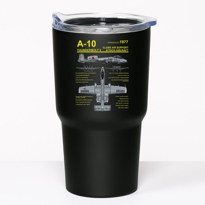A 10 Thunderbolt Ii Warthog Military Jet Blueprint Tumbler