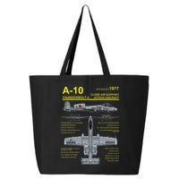 A 10 Thunderbolt Ii Warthog Military Jet Blueprint 25L Jumbo Tote