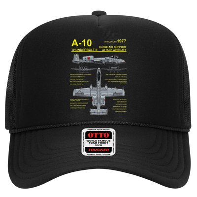 A 10 Thunderbolt Ii Warthog Military Jet Blueprint Trucker Hat