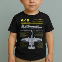 A 10 Thunderbolt Ii Warthog Military Jet Blueprint Toddler T-Shirt