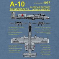 A 10 Thunderbolt Ii Warthog Military Jet Blueprint Garment-Dyed Sweatshirt