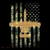 A 10 Thunderbolt Ii Warthog Camo Flag Military Airplane Flexfit Unipanel Trucker Cap