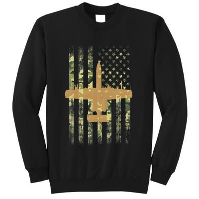 A 10 Thunderbolt Ii Warthog Camo Flag Military Airplane Sweatshirt