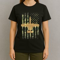 A 10 Thunderbolt Ii Warthog Camo Flag Military Airplane T-Shirt