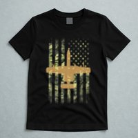 A 10 Thunderbolt Ii Warthog Camo Flag Military Airplane T-Shirt