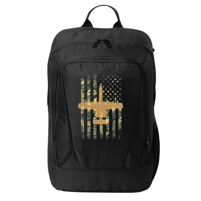 A 10 Thunderbolt Ii Warthog Camo Flag Military Airplane City Backpack
