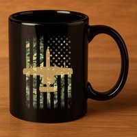 A 10 Thunderbolt Ii Warthog Camo Flag Military Airplane 11oz C Handle Ceramic Mug