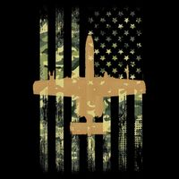 A 10 Thunderbolt Ii Warthog Camo Flag Military Airplane 16 in Basic Backpack