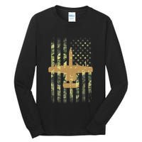 A 10 Thunderbolt Ii Warthog Camo Flag Military Airplane Tall Long Sleeve T-Shirt