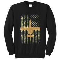 A 10 Thunderbolt Ii Warthog Camo Flag Military Airplane Tall Sweatshirt