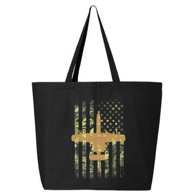 A 10 Thunderbolt Ii Warthog Camo Flag Military Airplane 25L Jumbo Tote