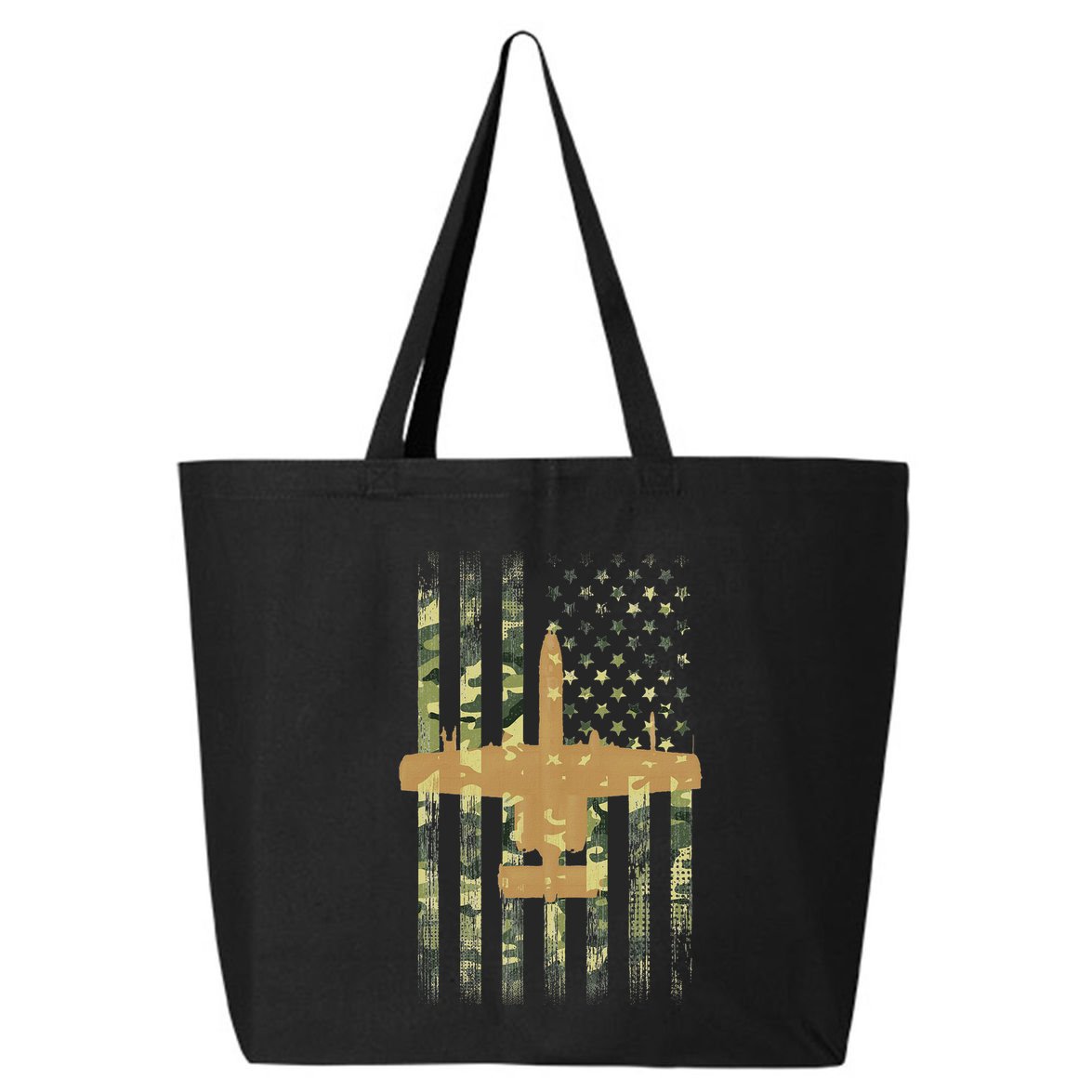 A 10 Thunderbolt Ii Warthog Camo Flag Military Airplane 25L Jumbo Tote