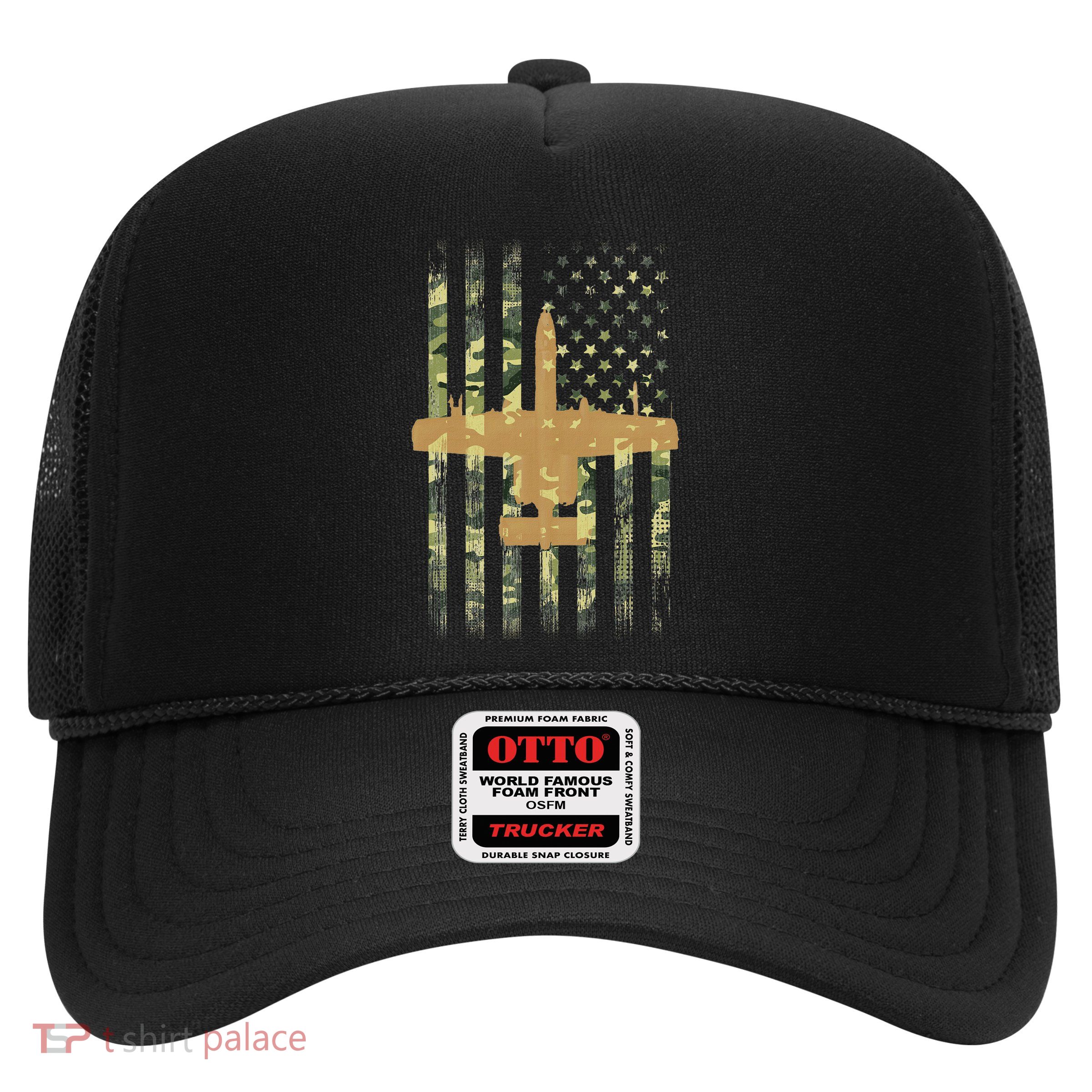 A 10 Thunderbolt Ii Warthog Camo Flag Military Airplane Trucker Hat