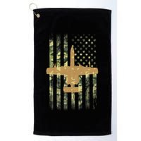 A 10 Thunderbolt Ii Warthog Camo Flag Military Airplane Golf Towel
