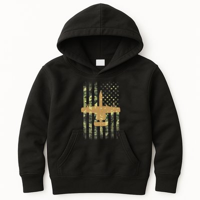 A 10 Thunderbolt Ii Warthog Camo Flag Military Airplane Kids Hoodie